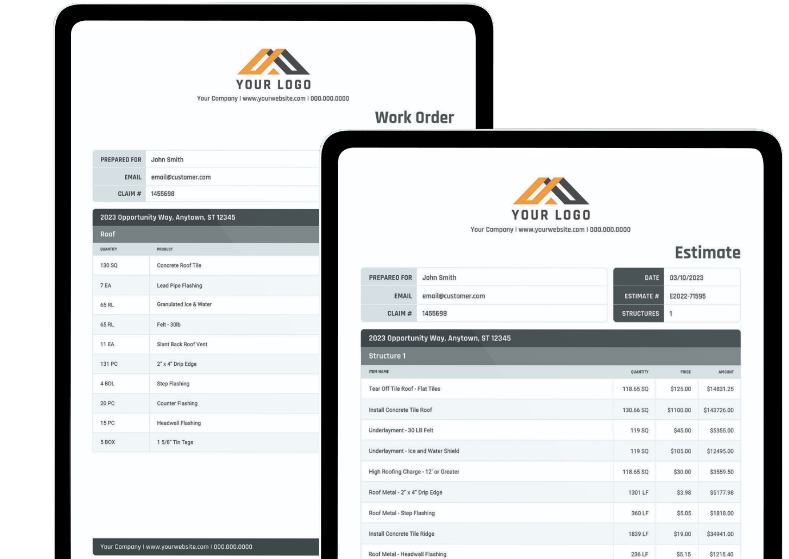 ProDocs Branded Roof Reports.